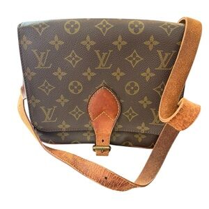 Vintage Louis Vuitton Monogram Cartouchière-Style Flap Crossbody- see Callouts